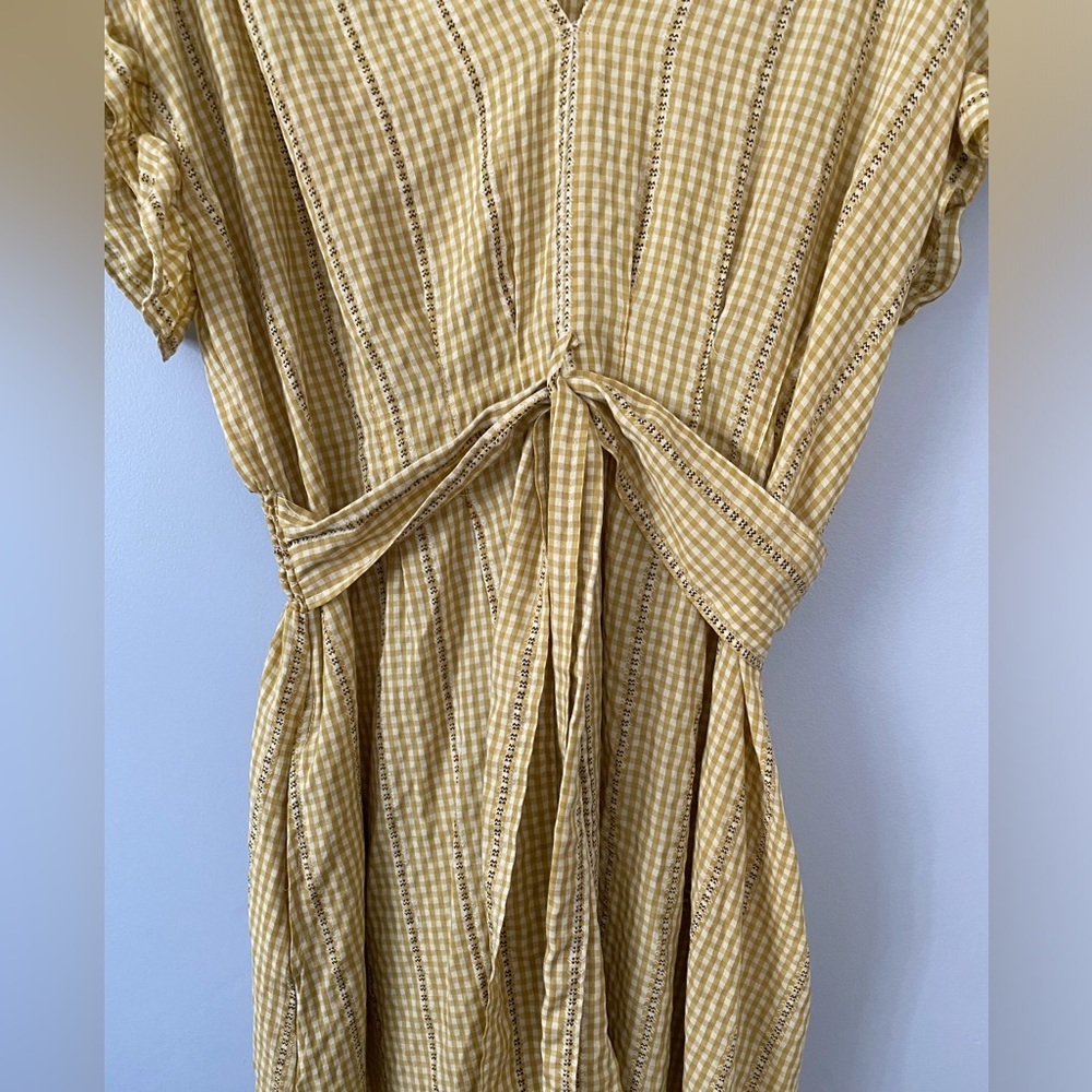 Max Studio Yellow Gingham Midi Dress - Picture 6 of 13